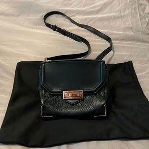 Alexander Wang black and rose gold crossbody